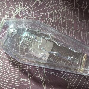 Coffin Shape Plastic Box, Clear- Goth, Halloween, Valloween